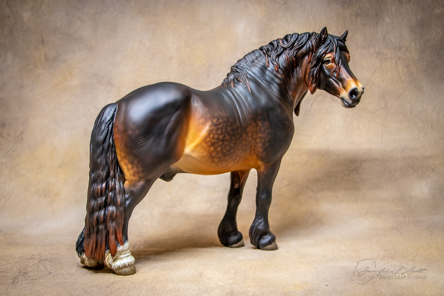 Breyer Clydesdale Mare CM by Kylee Parks painted in 2018.